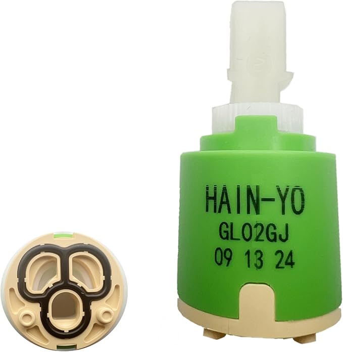 HAIN-YO GL02GJ 25mm Faucet Ceramic Disc Cartridge Replacement Compatible with Single Handle Faucet Valve for Pfister 9740740 Avalon/Treviso 26/529 Series,Kohler Kitchen Faucet GP1093674,CUPC Certified