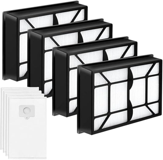 4 Pcs EF-9 HEPA Filter Replacement Vacuum Parts for Kenmore 53296, Vacuum Filters Compatible with Kenmore 21814 81714 BU1017 22614 31140, Filter Replacement Upright Vacuum Filters with 4 Type Q/C Bags