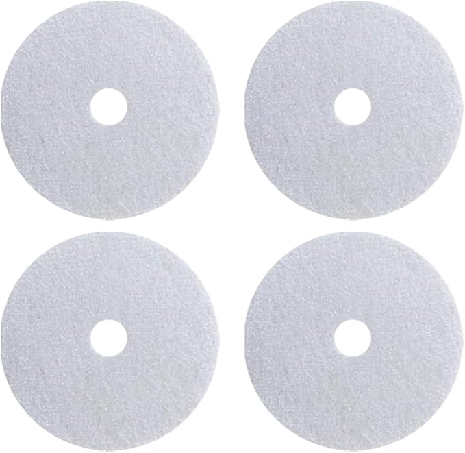 10 Pack Universal Dryer Exhaust Filter Replacement Kit - White Round Disc & Cotton Paper Filters for Panda, Magic Chef, Sonya, Avant Dryers - Lint Removal (227 x 33 mm)