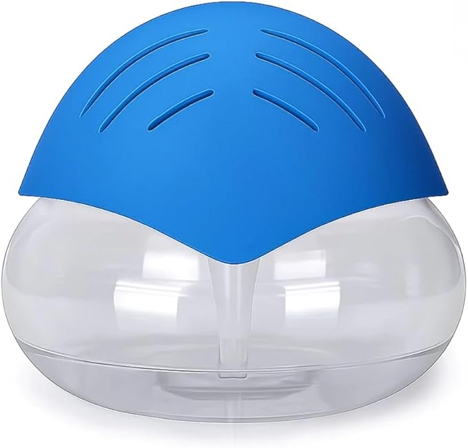 Air Purifier (Blue) - Water Filter Air Washer For Home and Office - Essential Oil Aroma Diffuser With LED Night light - Small Air Cleaner For Smoke and Pets (Blue)