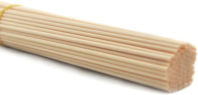 100 Pieces Fiber Reed Diffuser Replacement Refill Sticks (8" x 3mm, Beige)