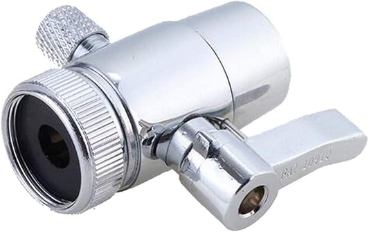 Diverter Valve With Aerator M22 Female Thread, Faucet Adapter for RO Tubing, Connector for Water Diversion, Tap for Countertop Water Filter (Fits Single Way 1/4" OD Tubing)