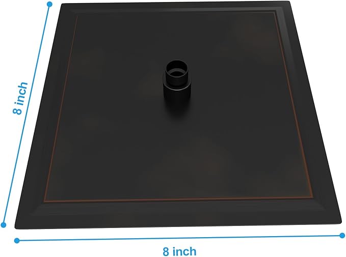 Lordear Rainfall Shower Head 8 Inch Shower Head Stainless Steel Ultra Thin Square Rainfall Shower Head with Easy to Clean Nozzles, Oil Rubbed Bronze