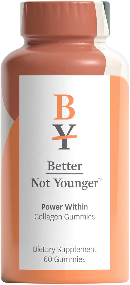 Better Not Younger Collagen Dietary Supplement and Hair, Skin, & Nails Dietary Supplements (Power Within: Skin & Scalp Collagen Gummies)