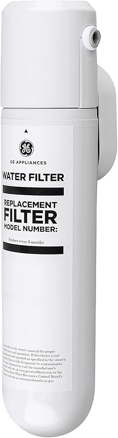 GE Single Stage Under Sink Water Filtration System, Reduces 95+ Impurities Including Lead, Chlorine, Arsenic, Easy Install, Twist & Lock Design, Replace Filter (FQK1R) Every 6 Months, GXK140TNN