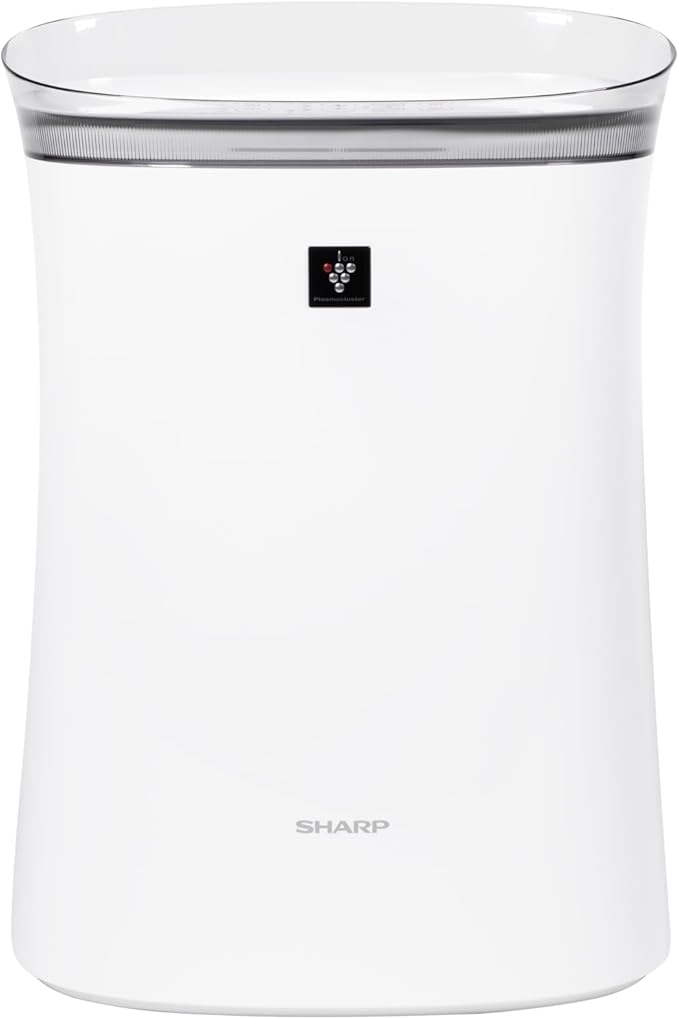 SHARP Air Purifier with Plasmacluster Ion Technology and Triple Filtration, including True HEPA Filter. Covers up to 1,253 sq ft for Medium Rooms, such as Office, for Dust, Smoke, and Pollen. FPK50UW