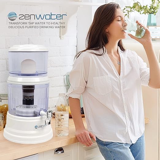 Genuine 5-Stage Mineral Cartridge Filter Replacement - Exclusively for Zen Water Countertop Gravity Filtration System - Clean and Mineral-Rich Hydration