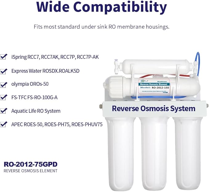 HUINING 1-3 Stage 10" Water Pre-Filter Set Replacement Water Filter Compatible With APEC RO Water Filter System Essence, Ultimate RO, ROES，Standard 10” RO Filter，Countertop 3-Stage water filter (2)
