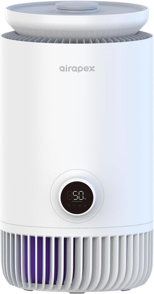 2-in-1 Humidifier and Air Purifier Combo, Mistless Evaporative Humidifier and HEPA Filter Air Purifier, Silent, WIFI Smart for Bedroom, White