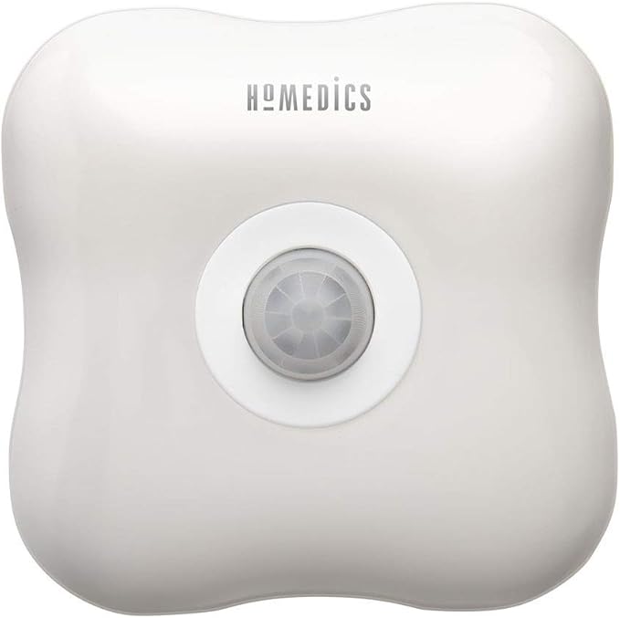 Homedics TotalClean Personal UV-C Plug-In Air Sanitizer – Small Air Purifier for Bedrooms and Bathrooms, Built-In Night-Light for Small Spaces, Auto-On Motion, White