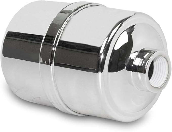 Crystal Quest Shower Filter without Shower Head - Chrome - Advanced Multi Stage Filtration for Cleaner Water - Removes Chlorine, Heavy Metals - Promotes Healthier Skin, Softer Hair - Long-Lasting