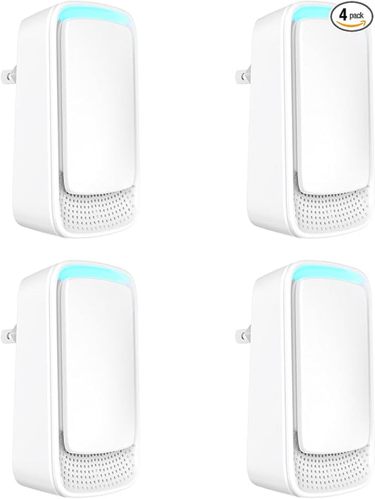Plug In Air Ionizers - Negative Ion Technology Air Purifier - Quiet Operation Air Freshener for Home, Bedroom, Office, Garage Room - Portable Air Purifiers Odor,Pets Smell - Air Cleaner White (4 Pack）