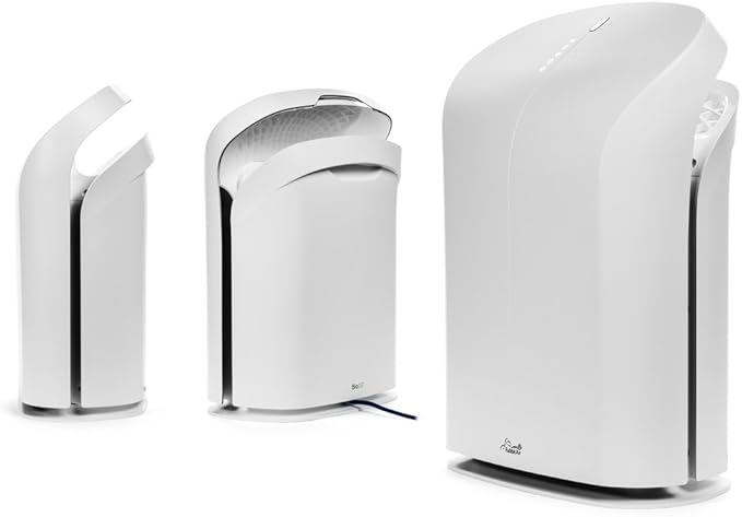 Rabbit Air, BioGS 2.0 Air Purifiers for Home Large Room, Ultra Quiet HEPA Air Purifier, Activated Carbon Filter Air Purifier for Mold, Dust, Smoke & Pet Allergies - Odor Eliminator - (SPA-550A White)