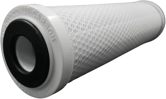 IPW Industries Inc. 2-Pack 5 Micron Activated Carbon Block Water Filter Cartridge - Premium 10" x 2.5" Water Filter Replacement for Whole House System