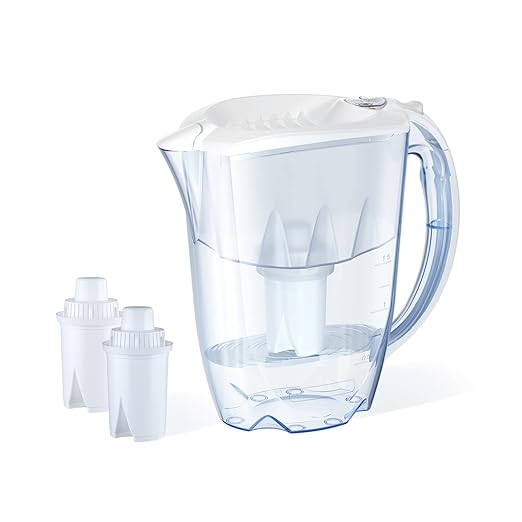 AQUAPHOR Water Filter Pitcher Ideal 7 Cup with 3 x B15 Filters - White