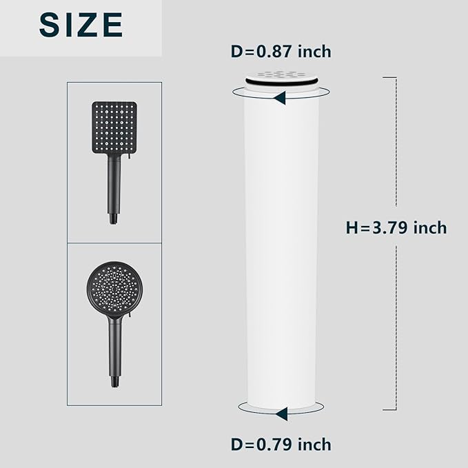 Water Fiter for Shower Head Filter,Compatible with Cobbe Shower Head Filter System,Removes Heavy Metals and Chlorine.(4 Pack)