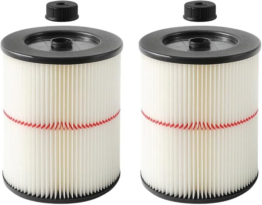 Nispira 9-17816 17816 Red Stripe Replacement HEPA Filter for Craftsman Craftsman Shop Vac Wet/Dry Vacuum 5/6/8/12/16/32 Gallon Larger, 2 Pack