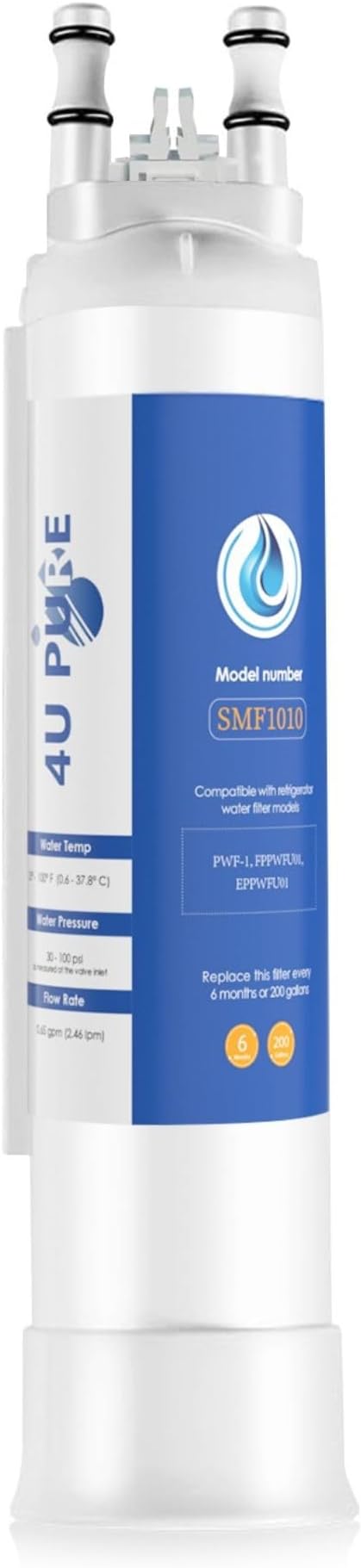 FPPWFU01 Replacement Compatible with EPPWFU01 PureAdvantage PWF-1 FPPWFU01 PurePour PWF-1 Water and Ice Filter, 1 Pack