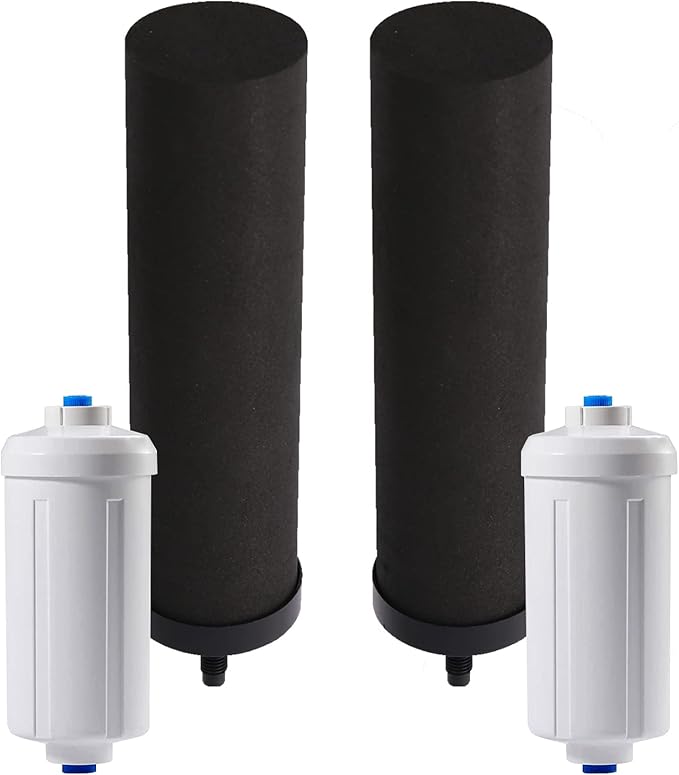 Huining Black Water Filtration System with Fluoride Filters for Purification - Gravity Water Filter for Survival