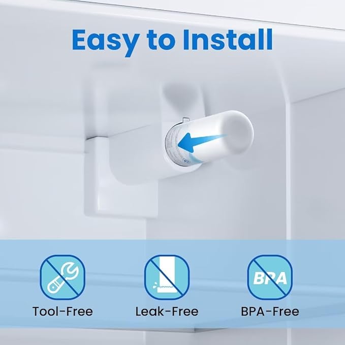 WF3CB Water Filter Replacement, HP006 Compatible with Frigidaire WF3CB, Pure Source 3, WF425, 706465, 242069601, 242086201, 242017800, Height 9 inches, 2 Count