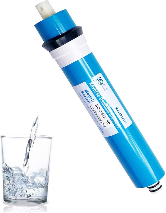 Huining 50GPD RO Membrane 1812/2012 Residential Reverse Osmosis Membrane Water Filter Cartrige Replacement for Home Drinking Water Filtration System Household Water Purifier