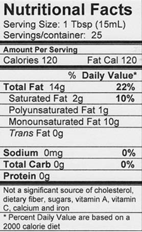 Saratoga Olive Oil Company Butter Olive Oil 375ml (12.7oz)