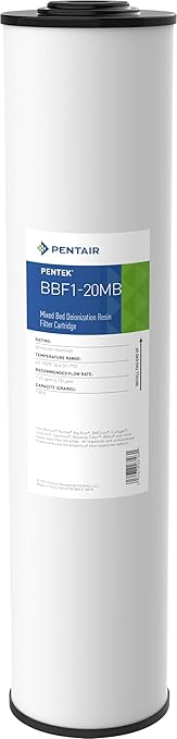 Pentair Pentek BBF1-20MB Big Blue Deionization Water Filter, 20-Inch, Mixed Bed Deionization Filter Cartridge, 20" x 4.5"