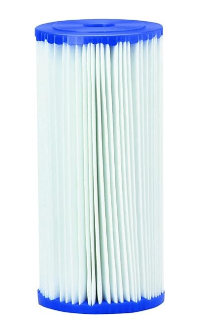 Pentair Pentek R30-BB Big Blue Sediment Water Filter, 10-Inch, Whole House Pleated Polyester Filter Cartridge, 10" x 4.5", 30 Micron, Pack of 8, White