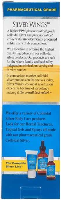 Natural Path Silver Wings Colloidal Silver 500PPM, Amber Brown Liquid Immune Support, 1 Fl Oz (Pack of 1)