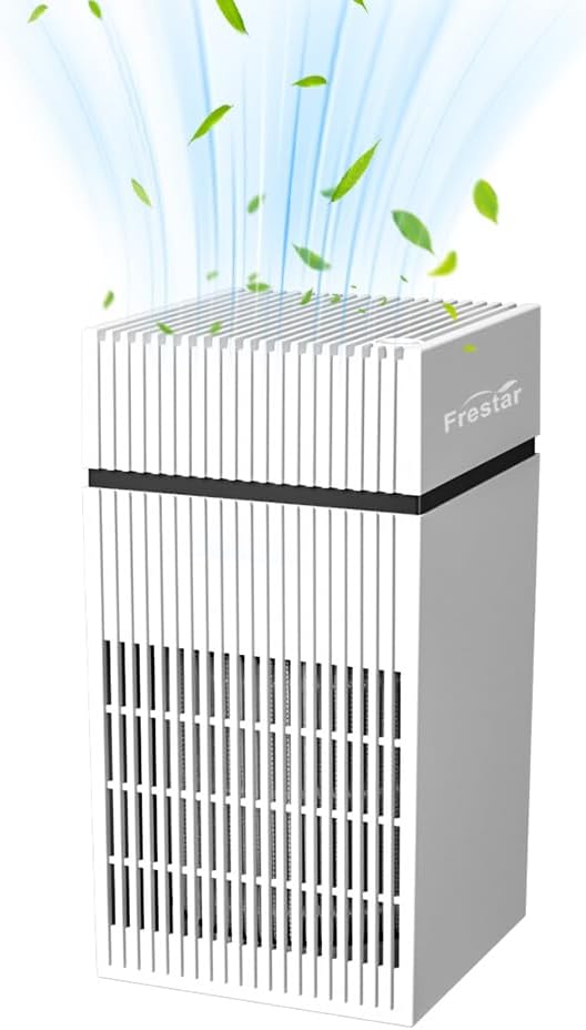 Desktop Air Purifiers for Office, Desk, Small Room, Bedroom, Home, Office, HEPA Air Purifier for Pollen Dust, Odor, No Adapter (White)
