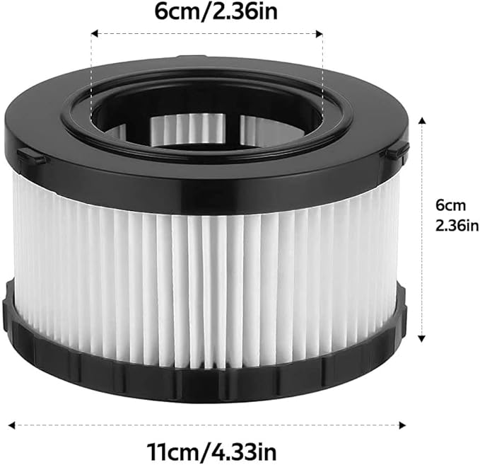 2 Pcs DC5151H HEPA Filter Compatible with DEWALT DC5151H DC515 DCV517 DCV517B Wet Dry Vacuum, With 4 PCS Foam Sleeve Filter