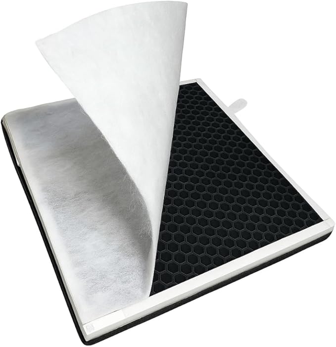 Nispira 3-in-1 Vital 100-RF HEPA Activated Carbon Filter Replacement For Levoit Air Purifier Vital 100 | Removes Smoke, Dust, VOCs Chemcial | 1 Pack