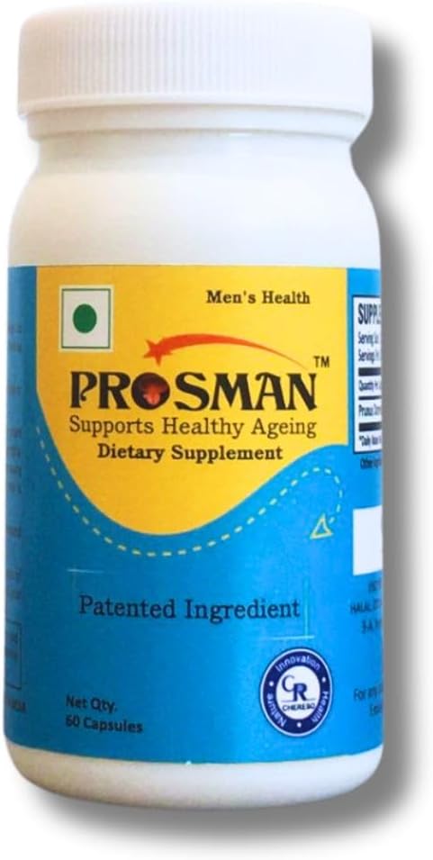 Supplement - Supports Healthy ageing & Improves Urinary Function | Patented Ingredient | Prunus domestica/pygeum (1Pack- 60 Capsules)