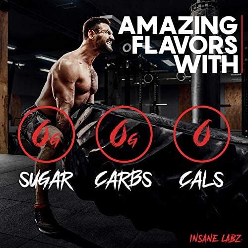 Insane Labz Psychotic Gold, High Stimulant Pre Workout Powder, Extreme Lasting Energy Focus, Pumps and Endurance with Beta Alanine, DMAE Bitartrate, NO Booster (35 Servings, Watermelon)
