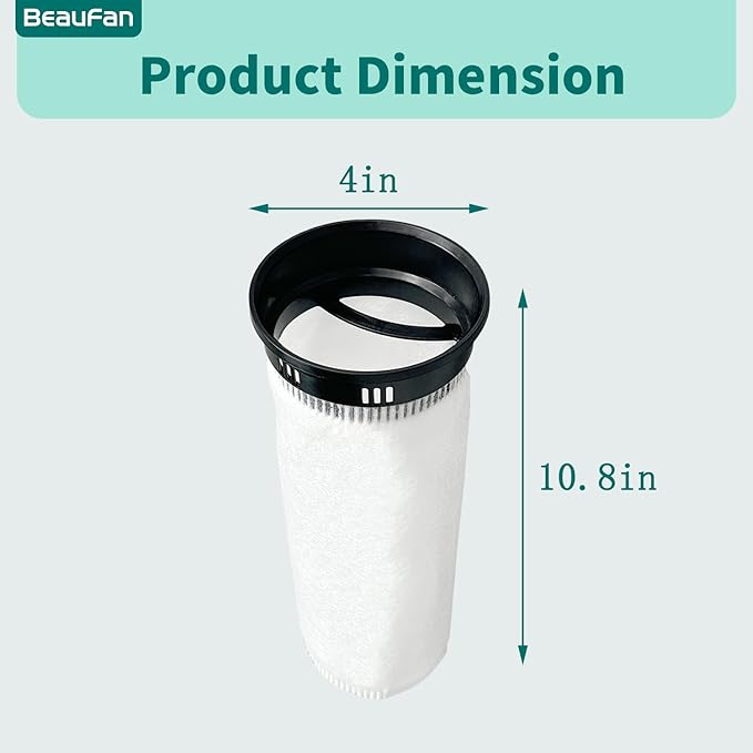 2 Pack 4 Inch Ring Felt Filter Socks 200 μm Compatible with Waterbox Marine X 60.2, 90.3, and 110.4, 2 Pack Black Plastic Aquarium Felt Filter Bags, 4 Inch Diameter by 10.8 Inch Long