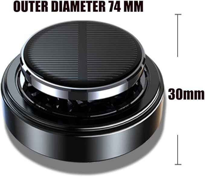 Solar Energy Powered Car Air Freshener with 3 Essential Oil, Rotating Aromatherapy Car Diffuser Perfume Scent Fragrance Air Purifier for Home Office Car Decorations Personalized Gifts for Men Women