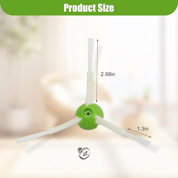 Replacement Side Brush for iRobot Roomba i, e,j Series i7 i7+ Plus i8 i3 i6+/Plus E5 E6 E7 7550 3550 3150 5150 6198 7150 Vacuum Cleaners,6 Pack