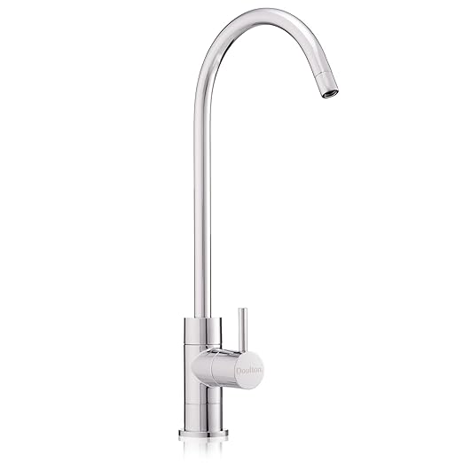 Doulton Pillar Tap W2313062 | Stainless Steel Quality Drinking Water Faucet for Kitchen Sink | Water Filtration System | Reverse Osmosis | Silver