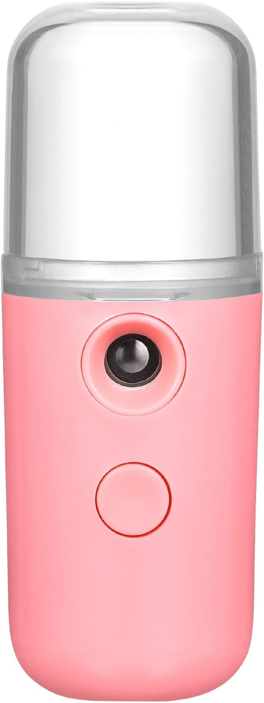 1pc Usb Spray Humidifier Moistener with Ultrasonic Aromatherapy for Home Office and Car Easy to Clean Rechargeable Present Pink
