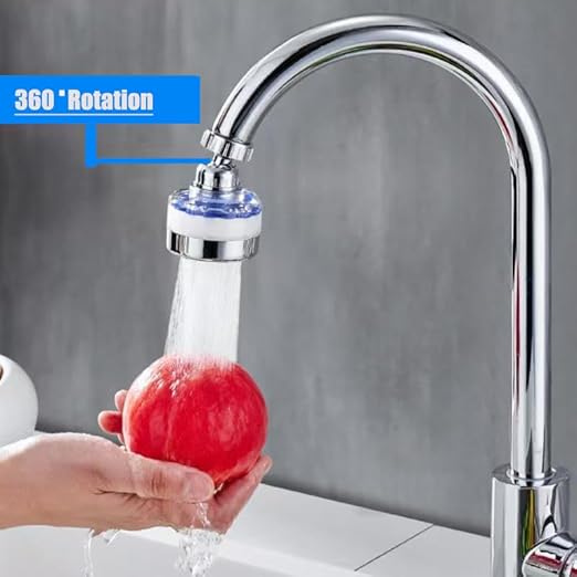 14Pcs Sink Water Filter Faucet With Cartridges Set, Universal 360 ° Rotating Kitchen Faucet Water Filter Removes Fluoride Heavy Metals Hard Water Compatible with Most Kitchen/Laundry Sink Faucets