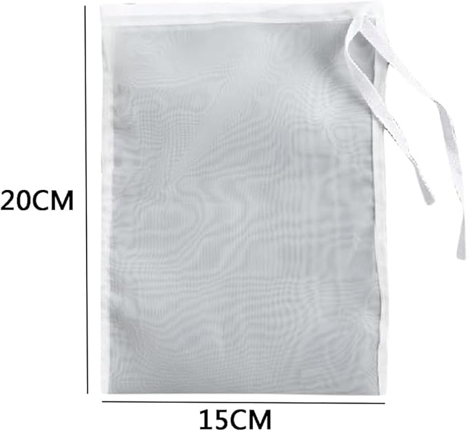 1Pc White Nut Milk Bag Reusable Cheesecloth Bags For Straining Almond Soy Milk Strainer For Cold Brew Coffee Tea Beer Juice Fine Nylon Mesh Cheese Cloth Colanders and Food Strainers