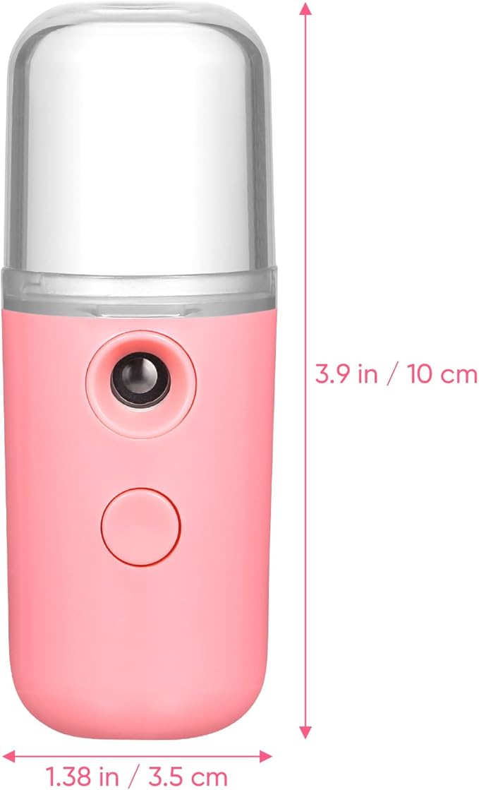 1pc Usb Spray Humidifier Moistener with Ultrasonic Aromatherapy for Home Office and Car Easy to Clean Rechargeable Present Pink