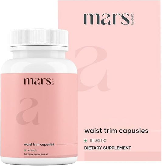 Mars Waist Trim Capsules : Powered with Magnesium Citrate, Bentonite Clay & Triphala | Good Health Comapny - 60 Capsules (Pack of 1)