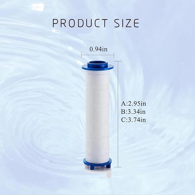 10/20 Pcs Ion Drops Shower Head Filters, 2.95 Inch PP Cotton Filter Cartridge, Turbo Showerhead, Shower Head with Filter for Detachable (A10*pc, 3.74 * 0.94 In)
