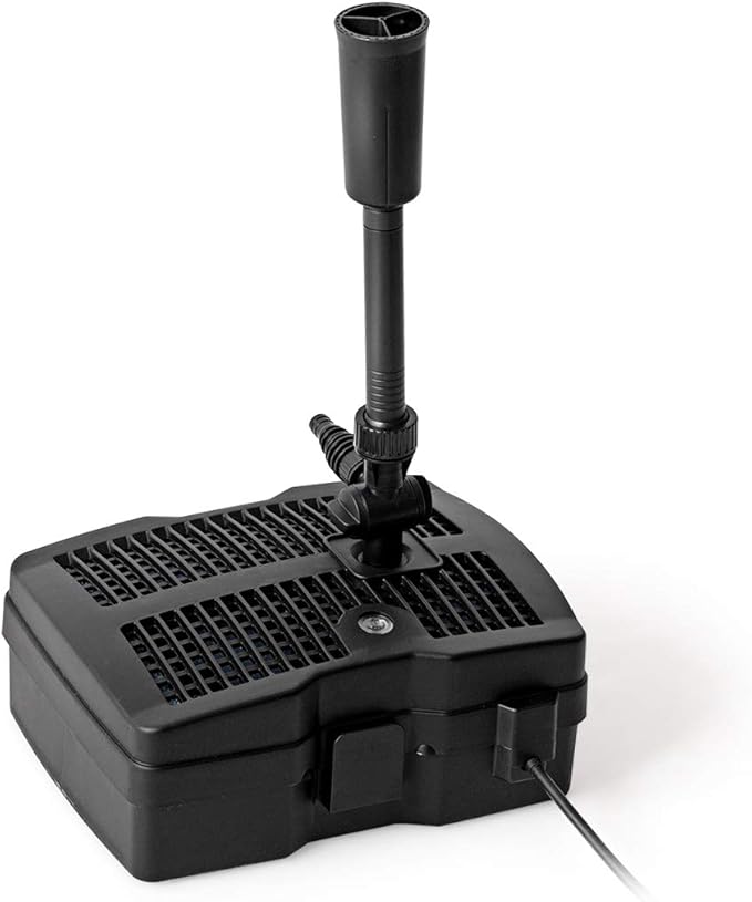 Goplus 4 in 1 Submersible Pond Filter Pump, 660 GPH Fountain Pump w/ 3 Nozzles, All-in-One Water Pond Cleaning System Outdoor for Aquariums Fish Tank (Black)