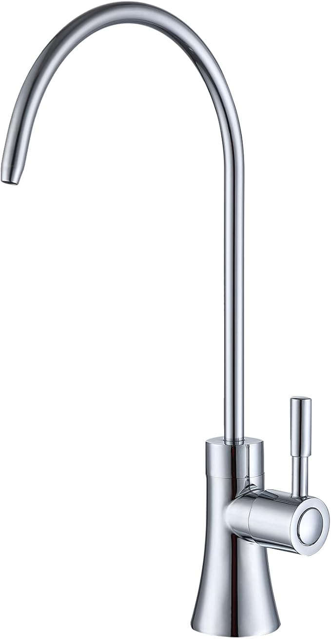 EKRTE Polished Chrome Drinking Water Purifier Faucet, Kitchen Bar Sink Drinking Purifier Kitchen Faucet for Under Sink Water Filter System