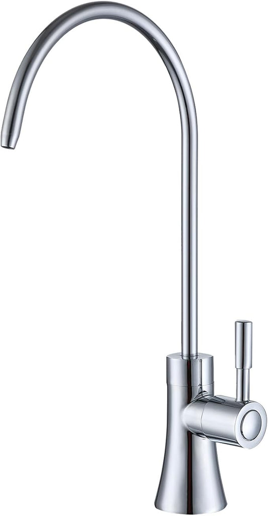 EKRTE Polished Chrome Drinking Water Purifier Faucet, Kitchen Bar Sink Drinking Purifier Kitchen Faucet for Under Sink Water Filter System