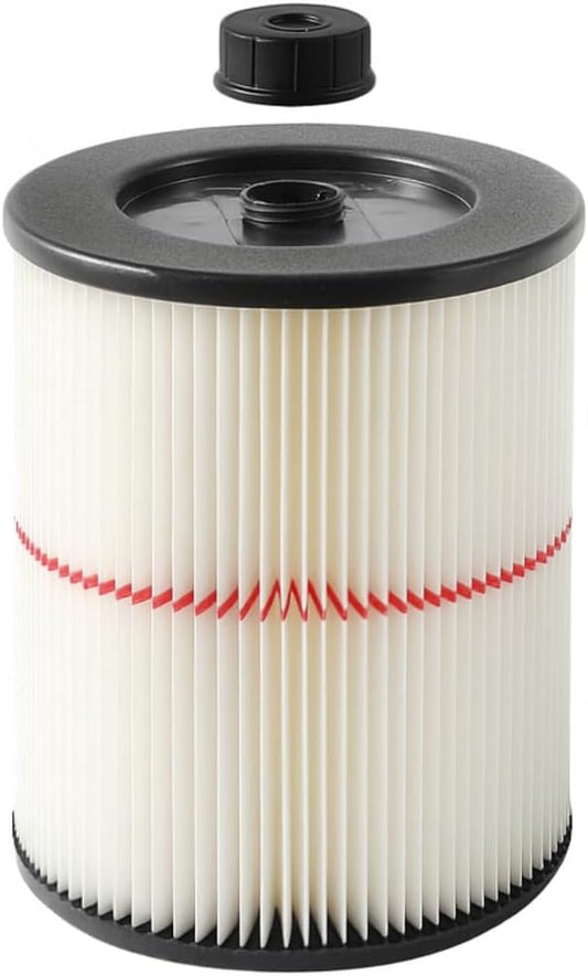 Nispira 9-17816 17816 Red Stripe Replacement HEPA Filter for Craftsman Craftsman Shop Vac Wet/Dry Vacuum 5/6/8/12/16/32 Gallon Larger, 1 Pack