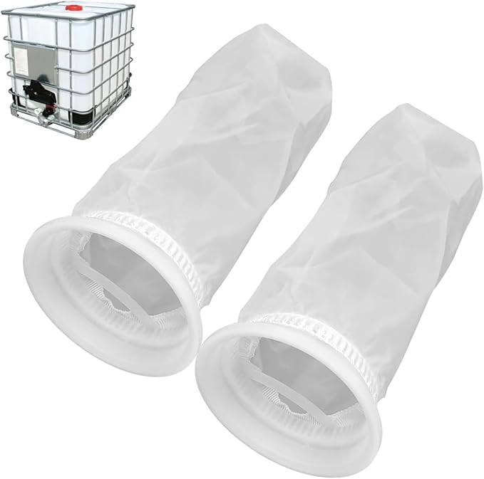 2Pcs IBC Nylon Filter Washable Venting Ton Barrel Cover Tote Tank Lid Garden Water Irragtation Filters Mesh IBC Ton Barrel Accessories, Suitable for Home and Garden