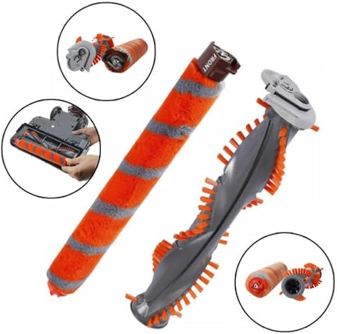 HEPA Filter &Foam Felt Filter Set + Roller Brush Replacement for Shark NV800 NV800W NV801 NV801Q NV803 UV810 HV380 HV381 HV382 Vacuum Cleaner Replacement Parts Brush Roll